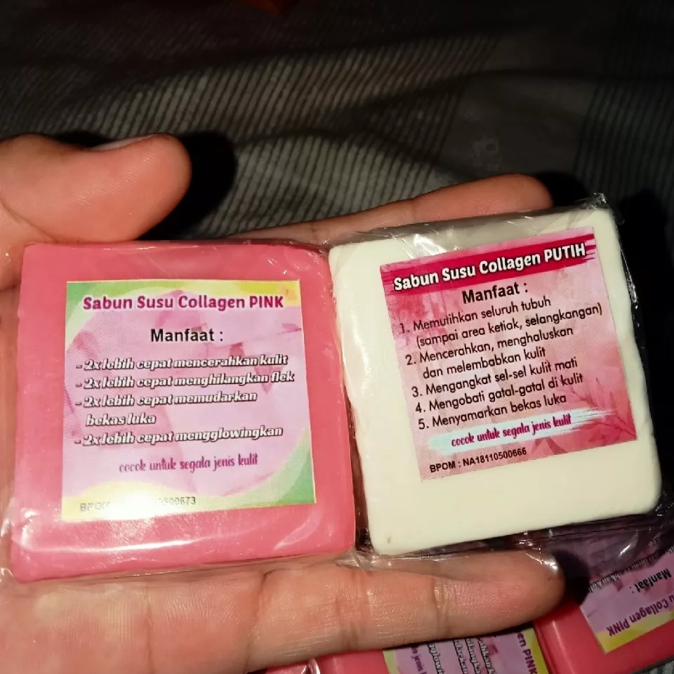 YRKS COD 12 Pcs Sabun Susu Collagen / Lusinan Sabun Susu Collagen PINK PUTIH SABUN PEMUTIH BADAN 1 L