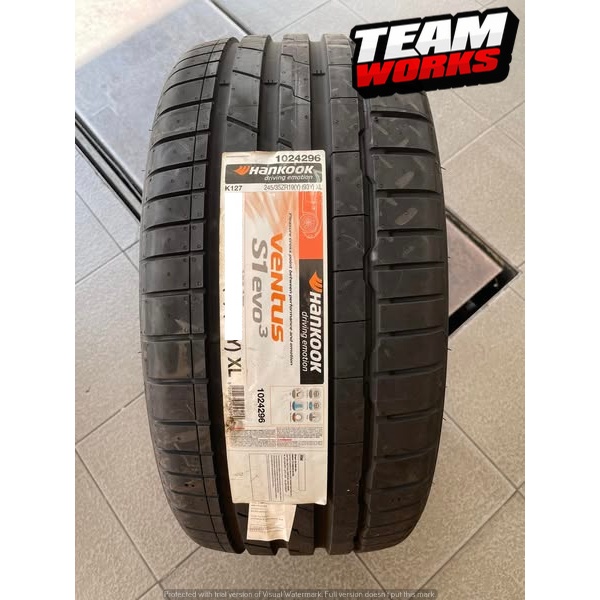 BAN MOBIL SEMI SLICK MEREK HANKOOK VENTUS S1 EVO3 UKURAN 225 45 R17 BAN SPORT RING 17