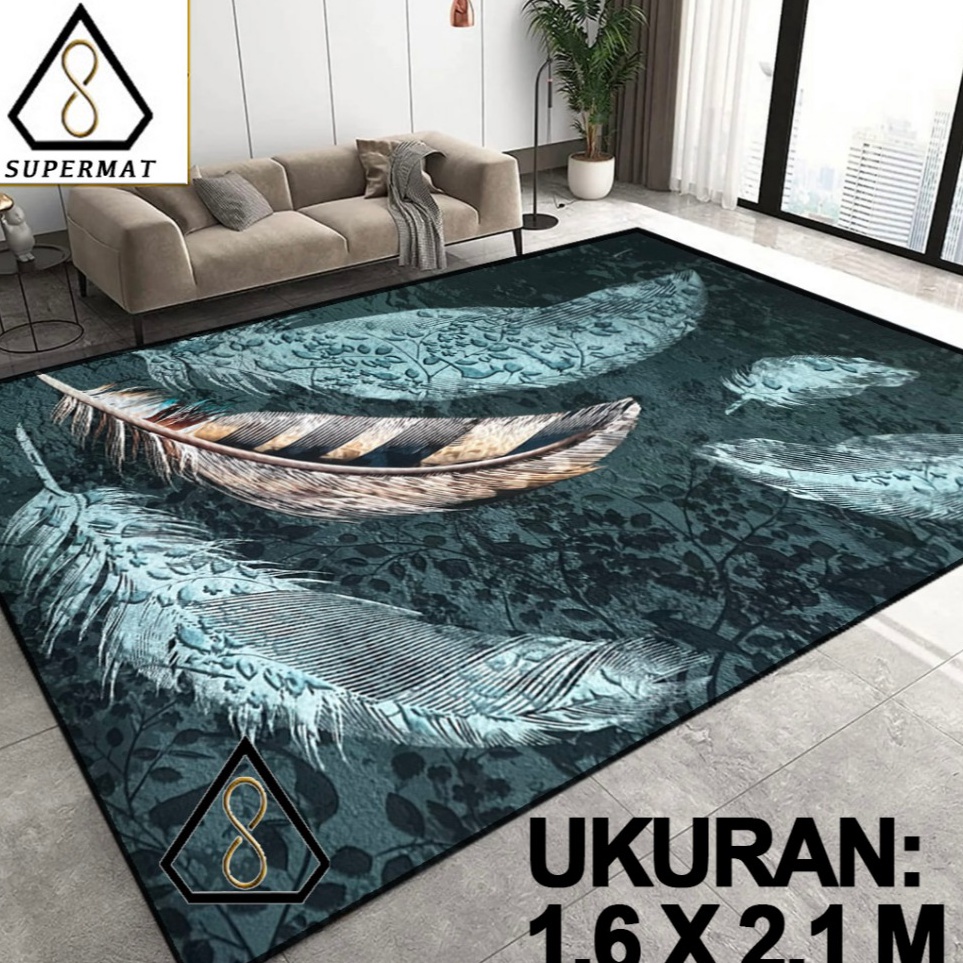 SUPERMAT  Karpet Lantai Eropa Polyester Uk 21 x 16 Cm