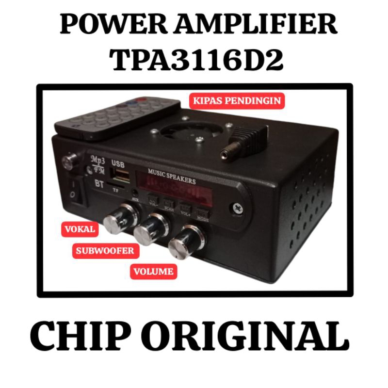Amplifier Bluetooth Subwoofer 2x50 W+ 100W baca diskripsi