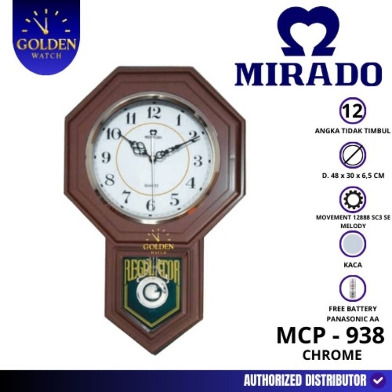 Jam Dinding Mirado Music Bandul mcp 938/Jam Dinding Melodi#Mirado Jam Dinding#Mirado asli#Mirado ori