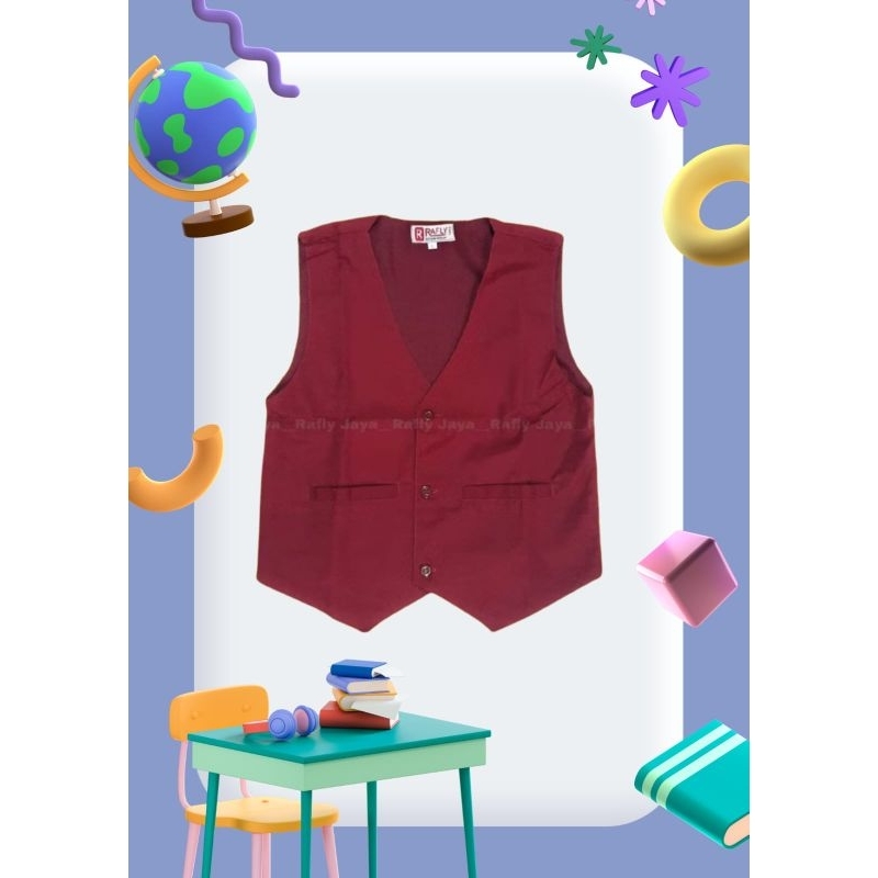 Rompi anak SD puring/Rompi merah sekolah SD puring