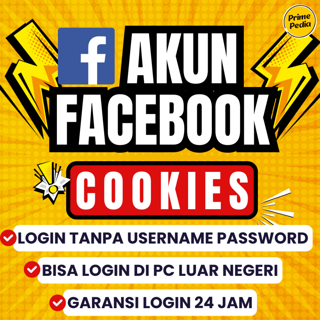 Akun Facebook Cookies Polos Bergaransi Khusus Login Dalam Negeri di Browser HP | Facebook Cookies Fr