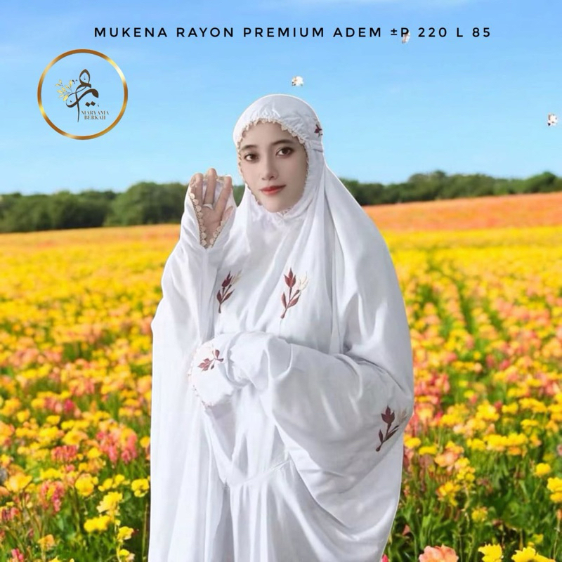MUKENA TERUSAN RAYON PREMIUM BORDIR TULIP CANTIK HARGA BERSAHABAT