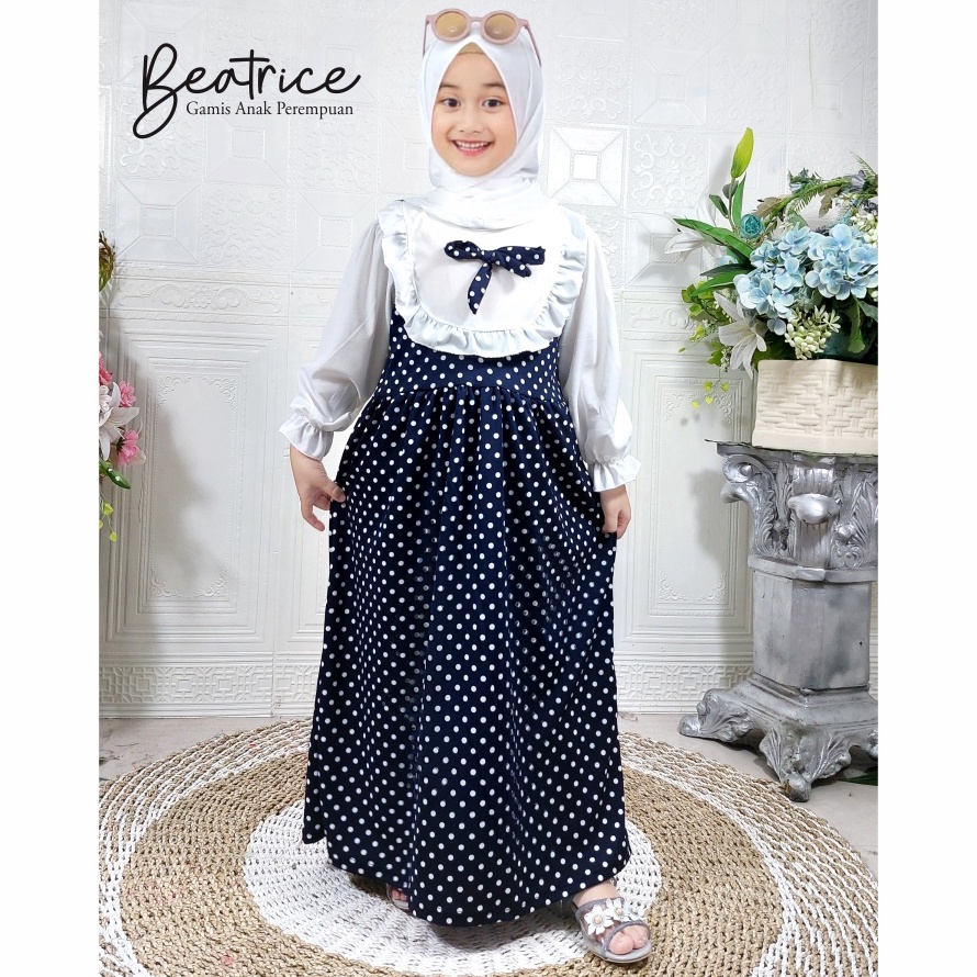 CF Kids Gamis Anak Perempuan Beatrice Polkadot
