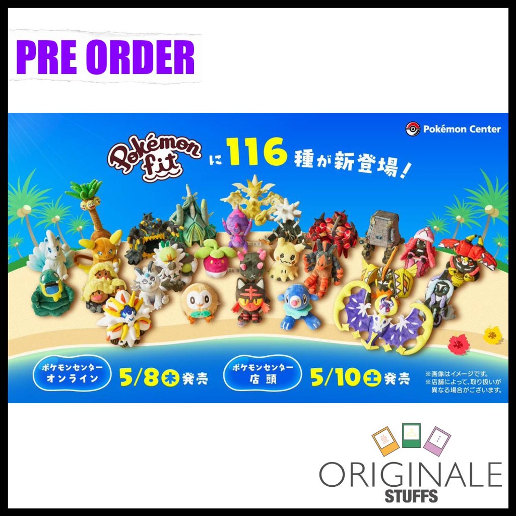 Pokemon Center Japan Pokefit Plush Original