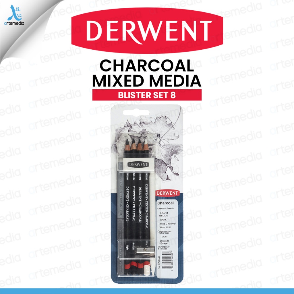 

Derwent Charcoal Mixed Media 8 Blister Set Pensil Arang