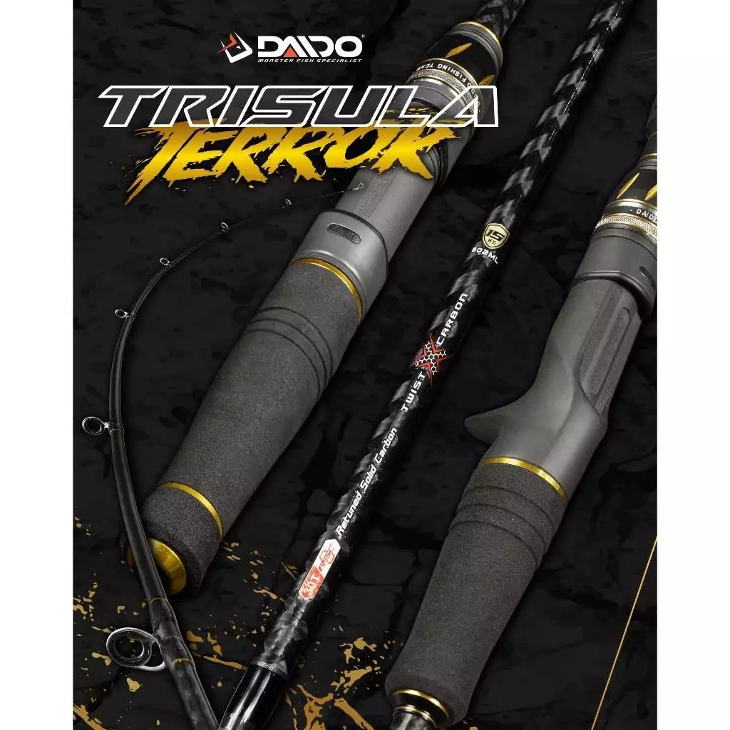 Rod / Joran Pancing Daido TRISULA TERROR CARBON SOLID 180CM PE 1-3 PE 2-4