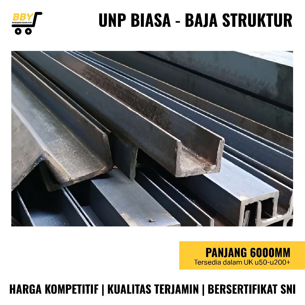 UNP - Kanal U 6 Meter Besi Kanal U Baja Struktur | Distributor Supplier Tangerang