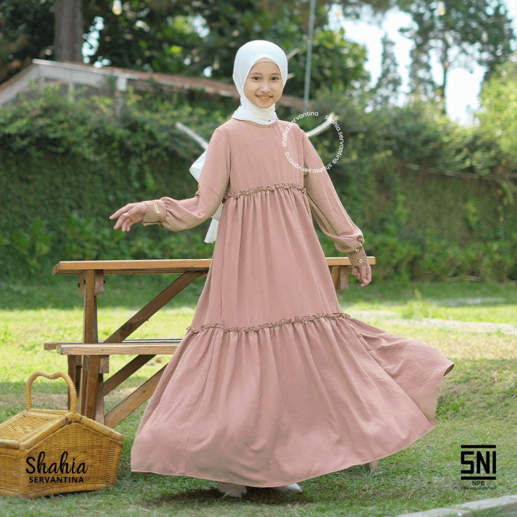 Ameena Teenager Dress Remaja Gamis Anak Tanggung 10-17 Tahun