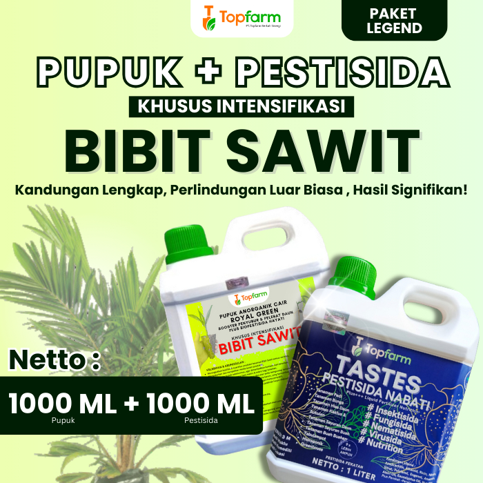 Pupuk Topfarm / Pupuk Bibit Sawit Kecil / Pupuk Penyubur Tanaman Bibit / Obat Bercak Daun Bibit Sawi