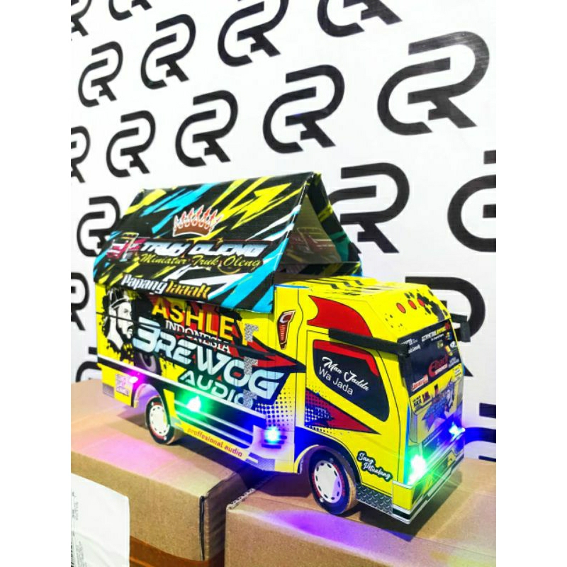 PROMO MINIATUR TRUK OLENG FULL LAMPU//MINIATUR TRUK REMOT CONTROL//MINIATUR TRUK KAYU/MINIATUR TRUK 