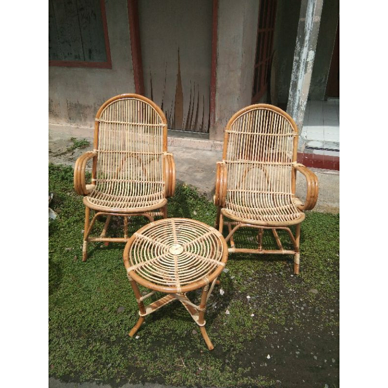 KURSI ROTAN PENGKI/ KURSI TERAS PENGKI/ KURSI TAMU PENGKI
