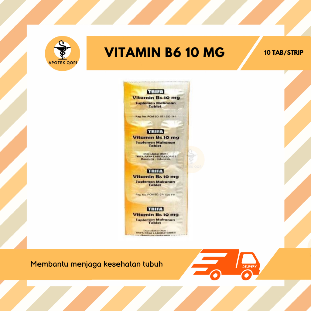 VITAMIN B6 TRIFA 10 MG STRIP 10 TABLET / SUPLEMEN KESEHATAN