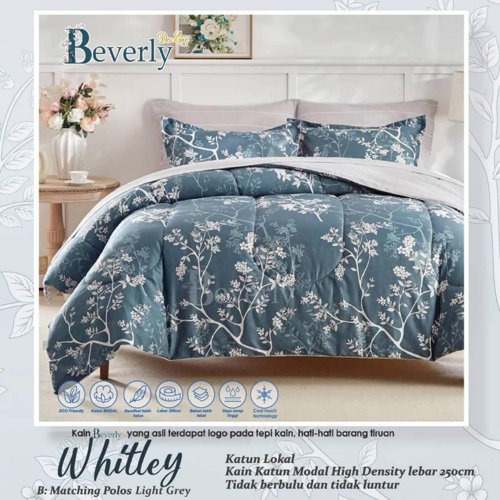 Sprei Katun BEVERLY WHITLEY | Sprei Home Industry dari Katun CVC Premium | Sprei Uk.90,100,120,160,1