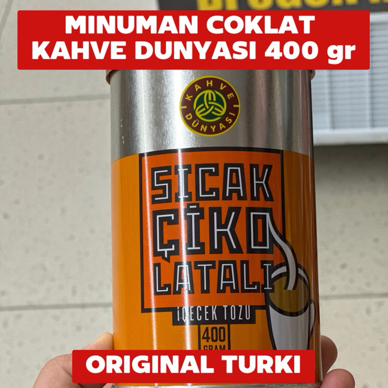 

Kahve Dunyasi Minuman Coklat Bubuk Original Turki 400 gr | Minuman Turkey