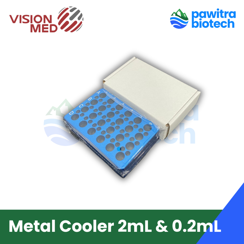 Rack Aluminium Cooling Block for PCR Tube 2mL & 0.2mL 96 Well Cooling Rack Visionmed