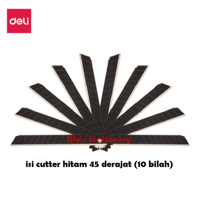 

Deli isi cutter kecil hitam isi ulang cuter hitam black cutter blade refill isi silet isi kater