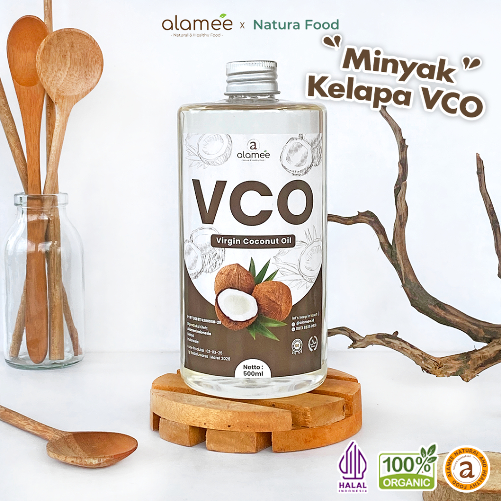 

ALAMEE Minyak Kelapa Murni Extra Virgin Coconut Oil VCO Asli Dapat Diminum Organik Masak Minum 500ml