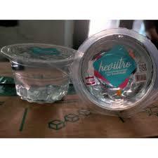 

Air minum merk HEVIITRO kemasan gelas mini 120 ml per karton isi 45 gelas
