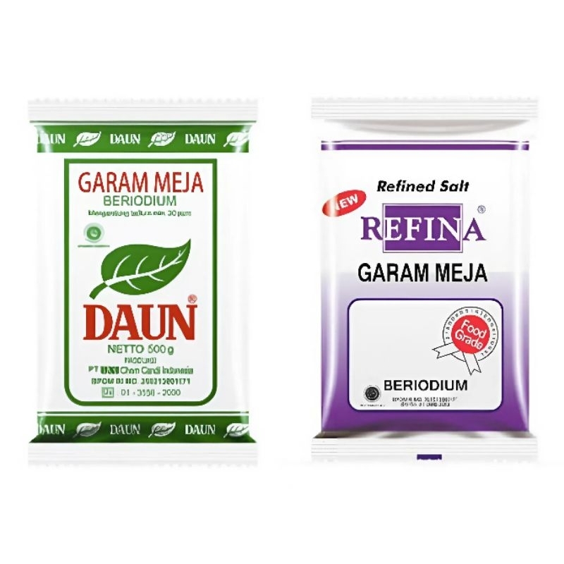 

Garam Refina & Garam Daun Garam Meja Garam Dapur Beryodium 250 Gram