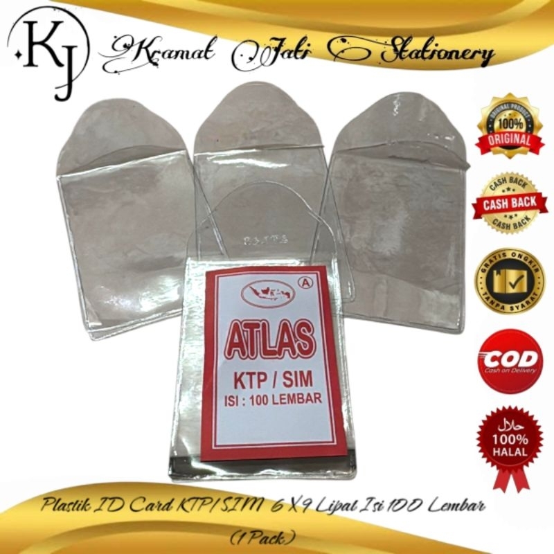 

Plastik ID Card KTP/SIM 6 X 9 Lipat Isi 100 Lembar (1 Pack)