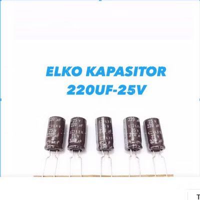Elko 220uf-25v, 220uf-35v. 220uf-50v, 220uf-63v 1000 pcs Kapasitor Elco