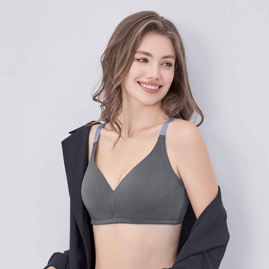 Young Curves Bra Basic Microfiber Contrast Full Cup Cup D C03-10337D