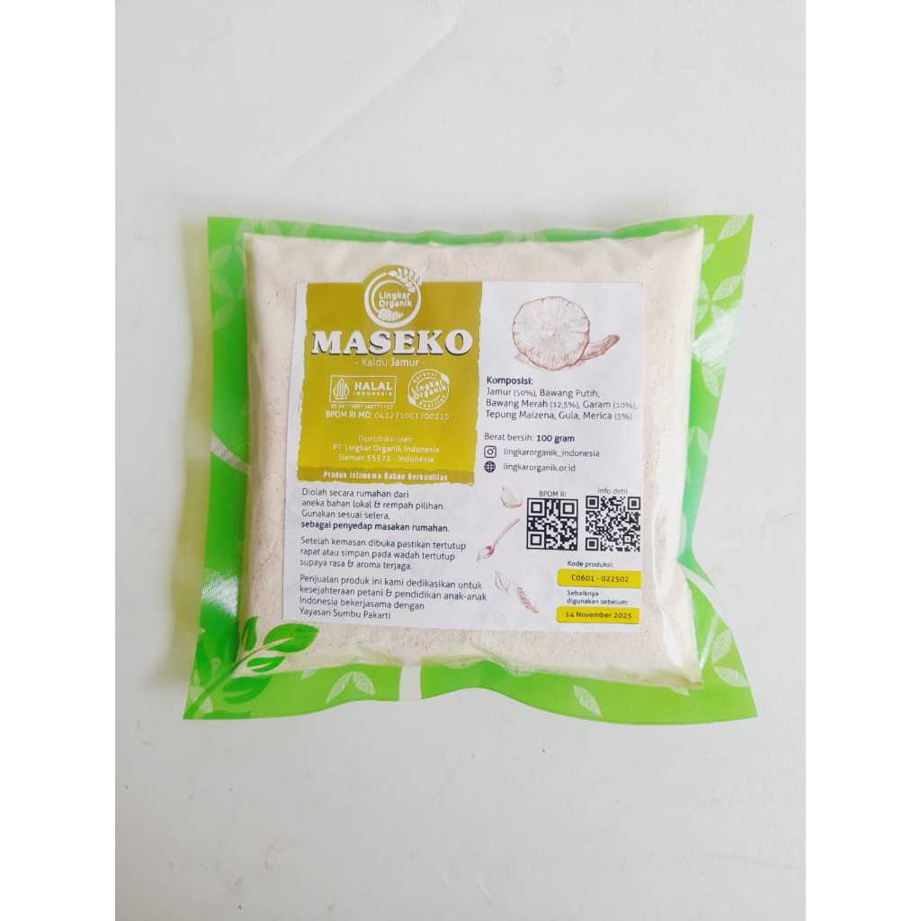 

Lingkar Organik Maseko Refill Kaldu Jamur Natural 100gr.