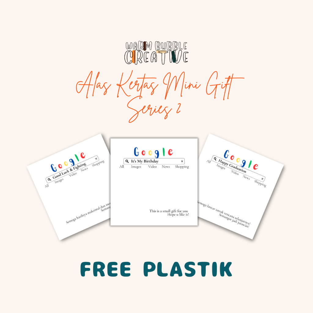 

Alas Kertas Mini Gift Snack Series 2, Alas Kertas Gift Snack Aesthetic, Alas Kertas Mini Gift Custom