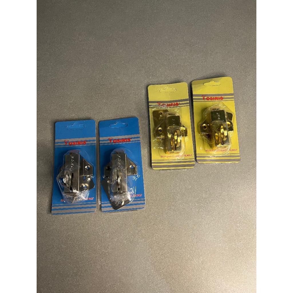 GRENDEL JENDELA OSIRIS KUNING & PUTIH / KUNCI JENDELA GRENDEL KODOK / SLOT JENDELA JUMBO TEBAL OSIRI