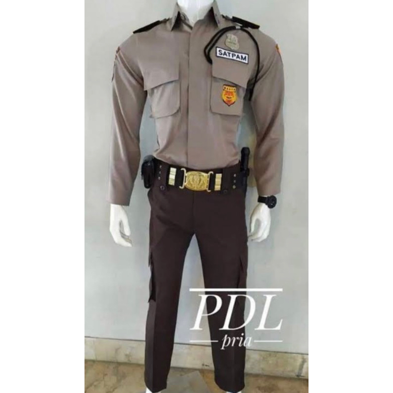 BAJU PDL SATPAM COKLAT/SERAGAM SATPAM COKLAT/SETELAN PDL SATPAM COKLAT