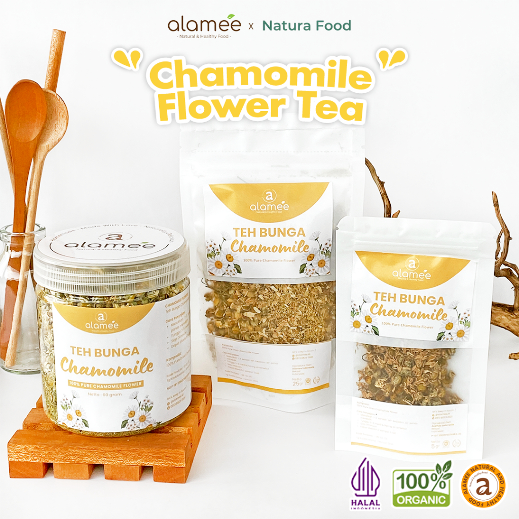 

ALAMEE Chamomile Tea Teh Bunga Camomile Flower Bunga Kamomile Dried Flower Organik Premium