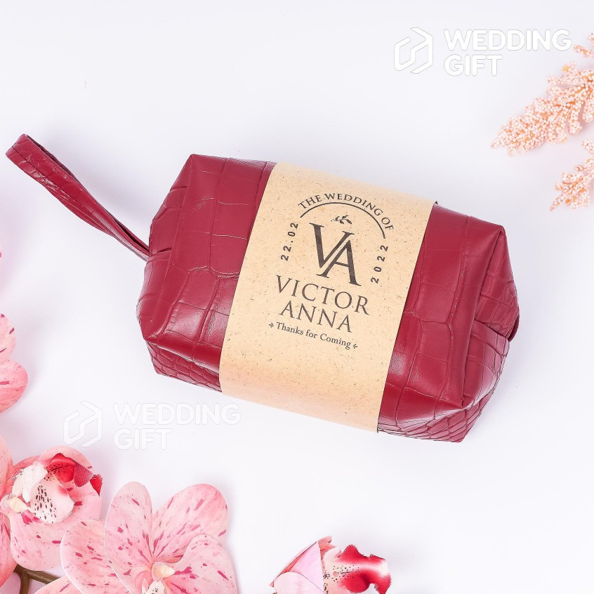 Wedding Gift Custom souvenir pernikahan pouch boxy kubus croco murah dompet kubus besar dan kecil