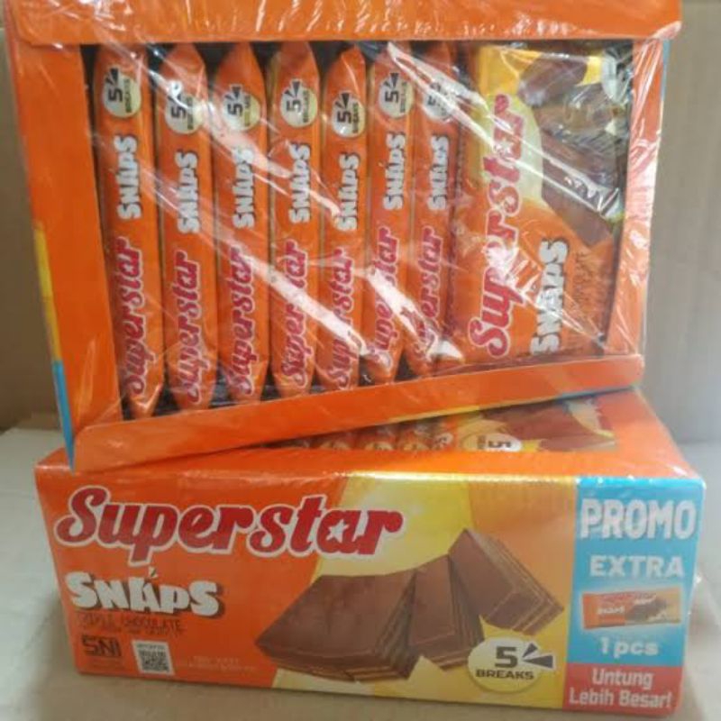 

snap superstar wafer coklat (1box)