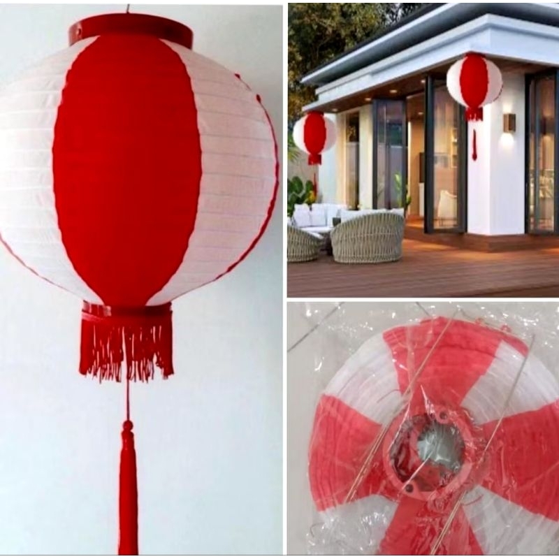 Lampion Kain Merah Putih Lampion HUT RI 17 Agustus Lampion Dekorasi Agustusan Lampion Tahan Air