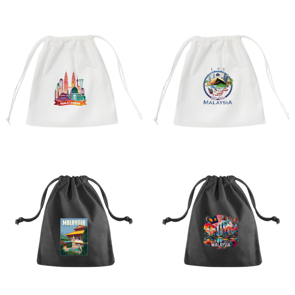 Tas Pouch Bag Souvenir Tas Oleh Oleh Malaysia Penang Kuala Lumpur Souvenir