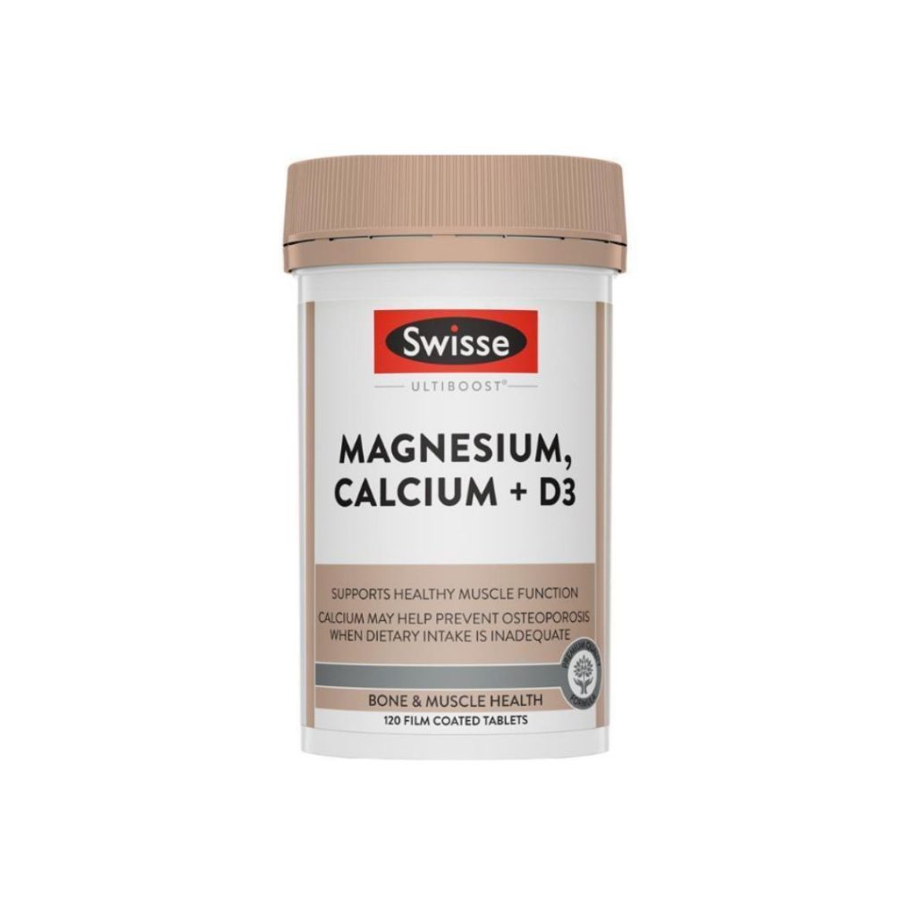 Swisse Ultiboost Magnesium, Calcium + D3 | Isi 120