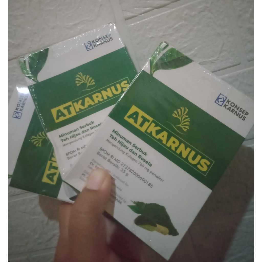 

AT Karnus kemasan baru Alga Tea Kemasan 35g Original