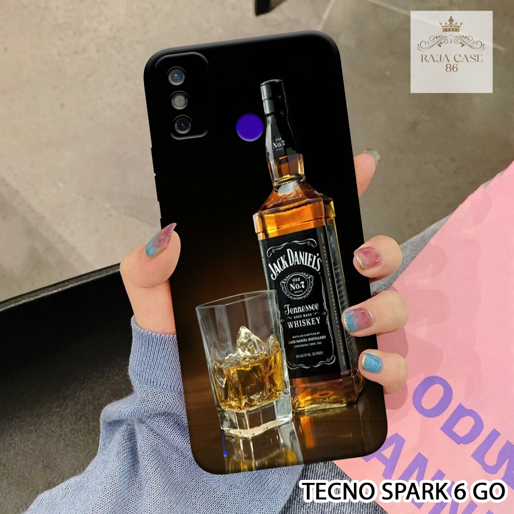 Softcase Tecno Spark 6 Go - Rajacase - Case Tecno Spark 6 Go - Motif Case Minuman - Case Tecno Spark
