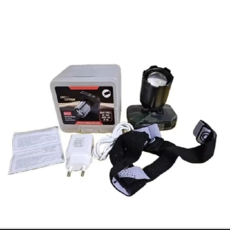 Senter Kepala Zoom Laser 80W 1500 Lumen AK 3651A-AOKI