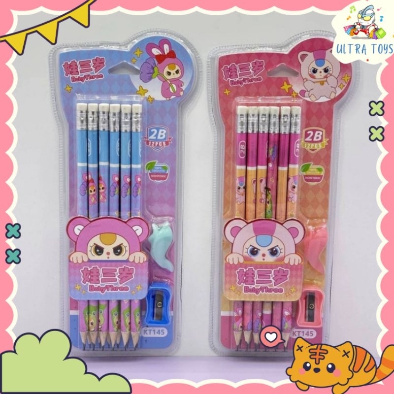 

[ULTRATOYS] PENSIL HB BABYTHREE SET ISI 12