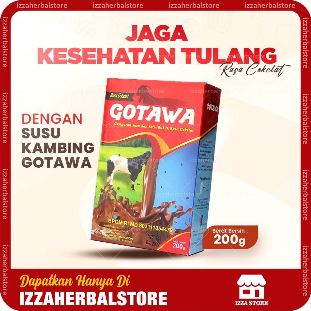 

GOTAWA Susu Kambing Etawa Rasa Cokelat Untuk Kesehatan Tulang Dan Sendi Osteoporosis Original 200gr
