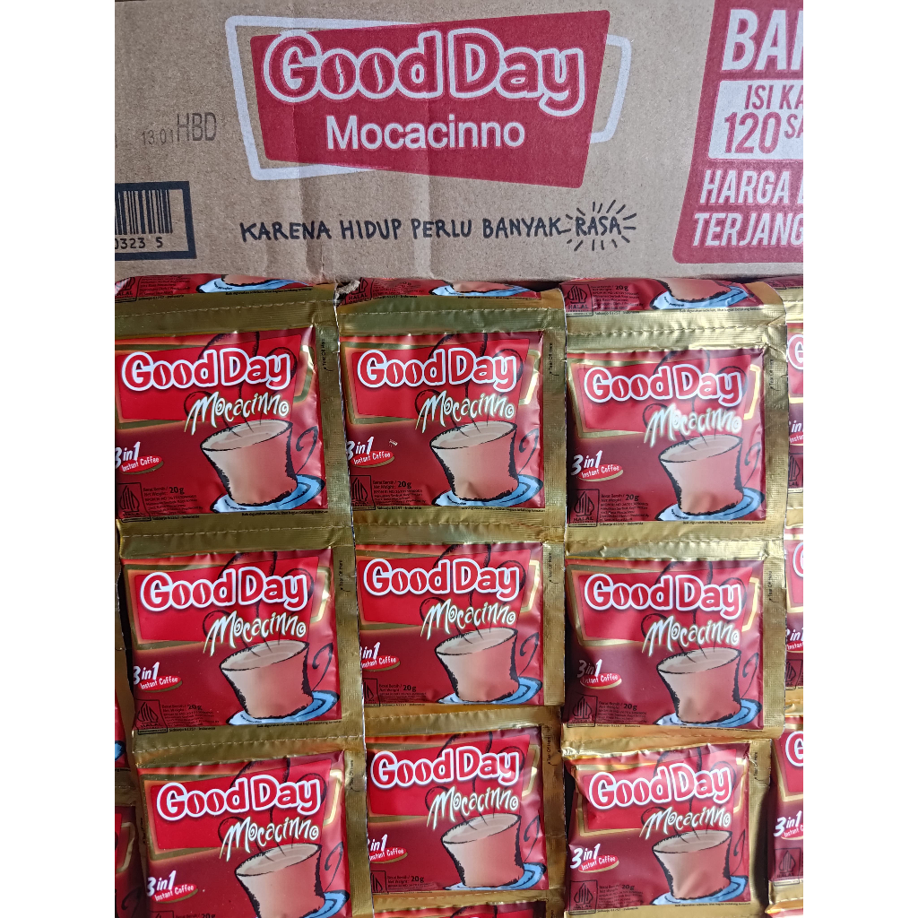 

Kopi Good Day Moccacino 20 gram 1 Renceng isi 10 Sachet