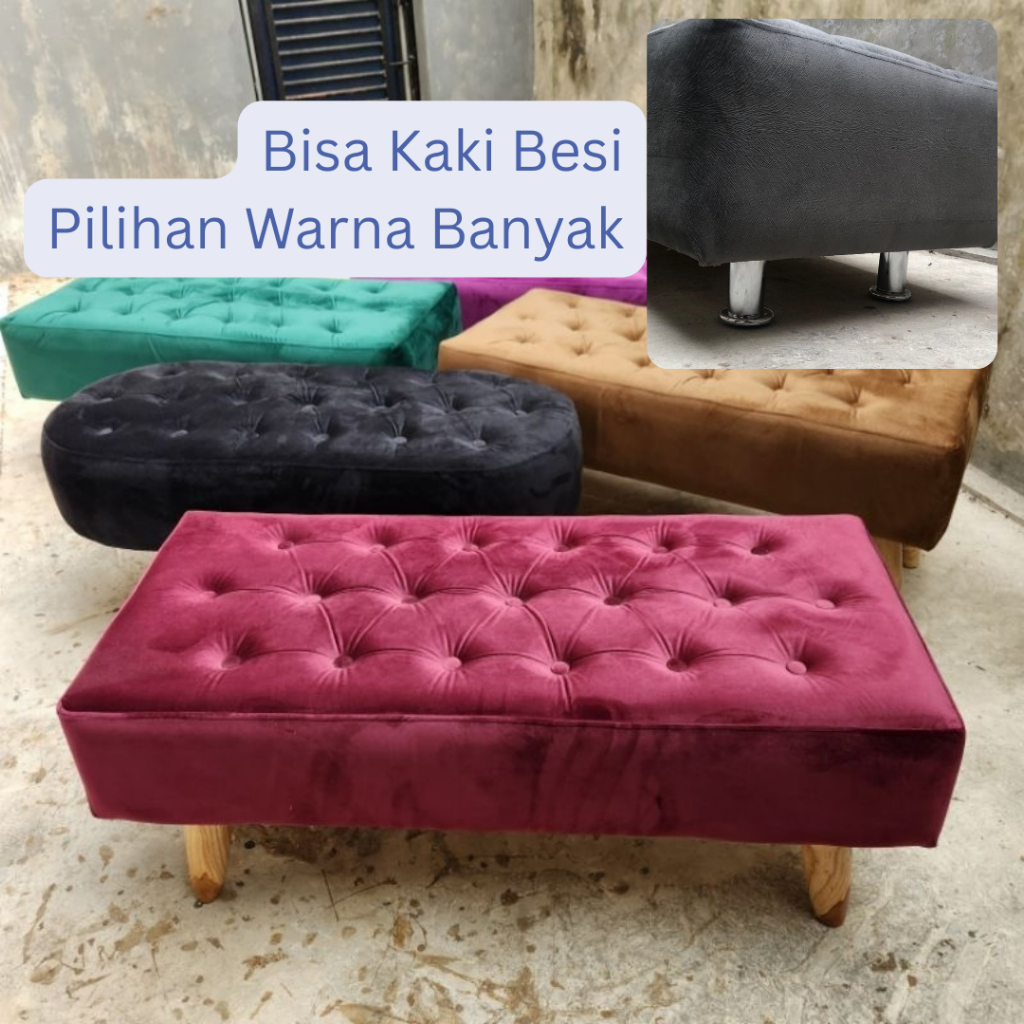 Kursi Sofa Stool Panjang Oval / Kotak