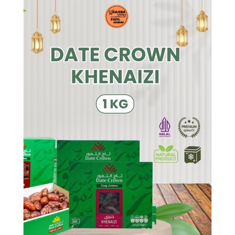 

Kurma Date Crown Khenaizi (1kg) /Khenaizi impor UAE in Box