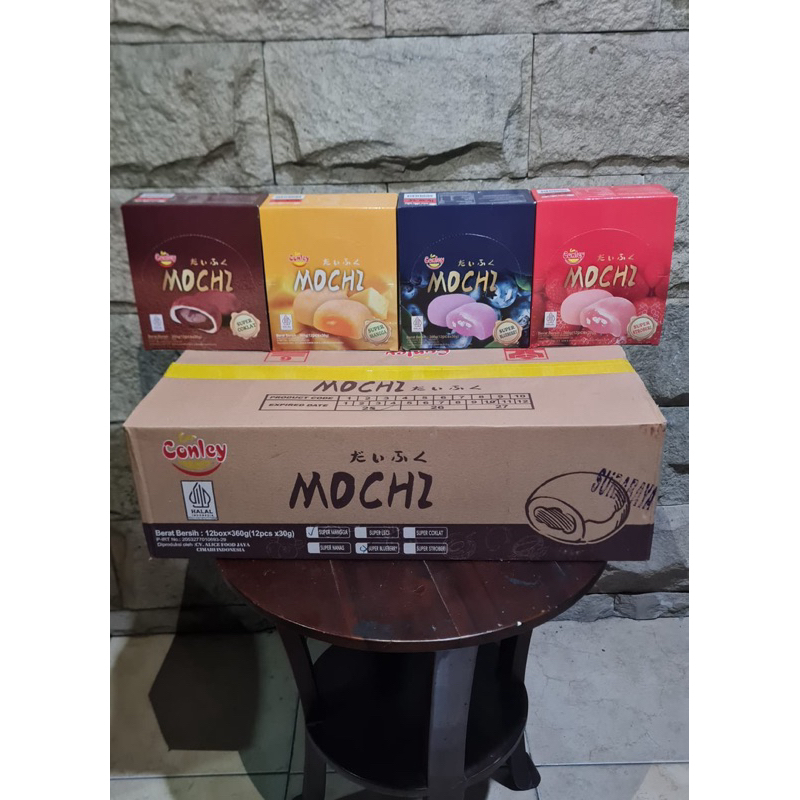 

( 1box isi 12pcs ) MOCHI CONLEY SUPER COKLAT || SUPER STRAWBERRY || SUPER BLUBERRY || SUPER MANGGA