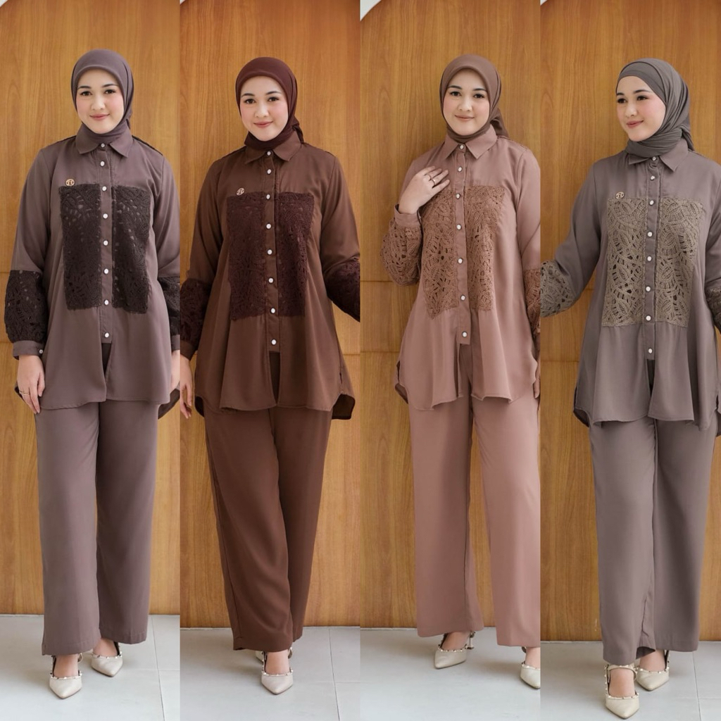 Nandira setelan oneset terbaru premium original by Ninos design