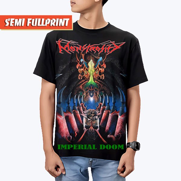 KAOS MONSTROSITY SEMI FULLPRINT | BAJU BAND BOOTLEG METAL THRASH GRINDCORE ROCK UNISEX | IMPERIAL DO