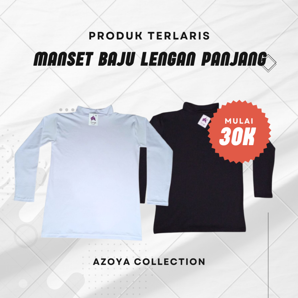 Manset Wanita Lengan Panjang - Manset Baju Wanita Premium - Baju Dalaman Wanita Lengan Panjang